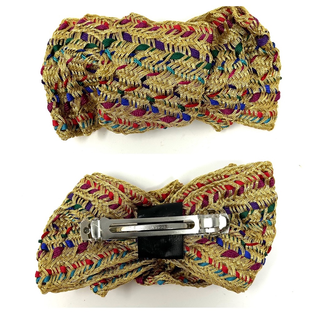 Made in France gold woven barrette